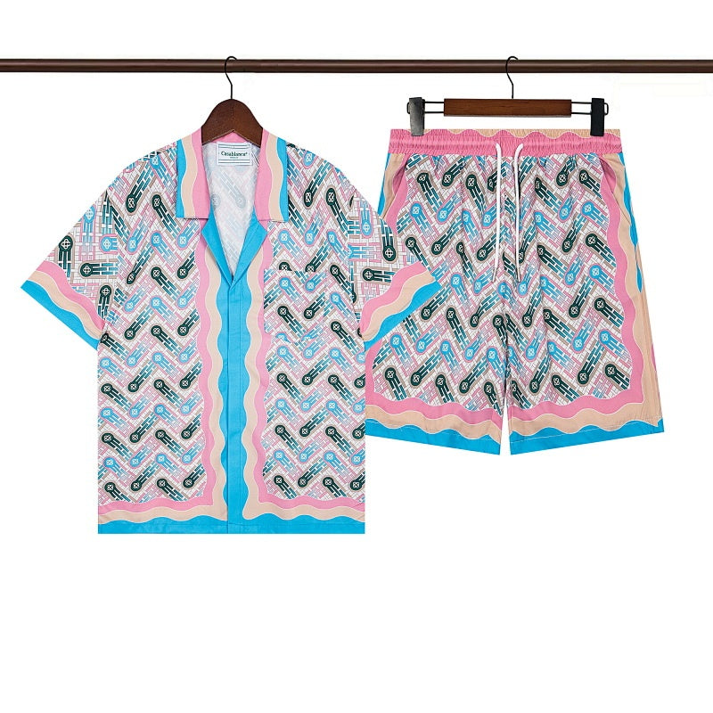 Casablanca Beach Shirt & Shorts Set Casual Summer Vacation/Travel Wear (Sold Separately)