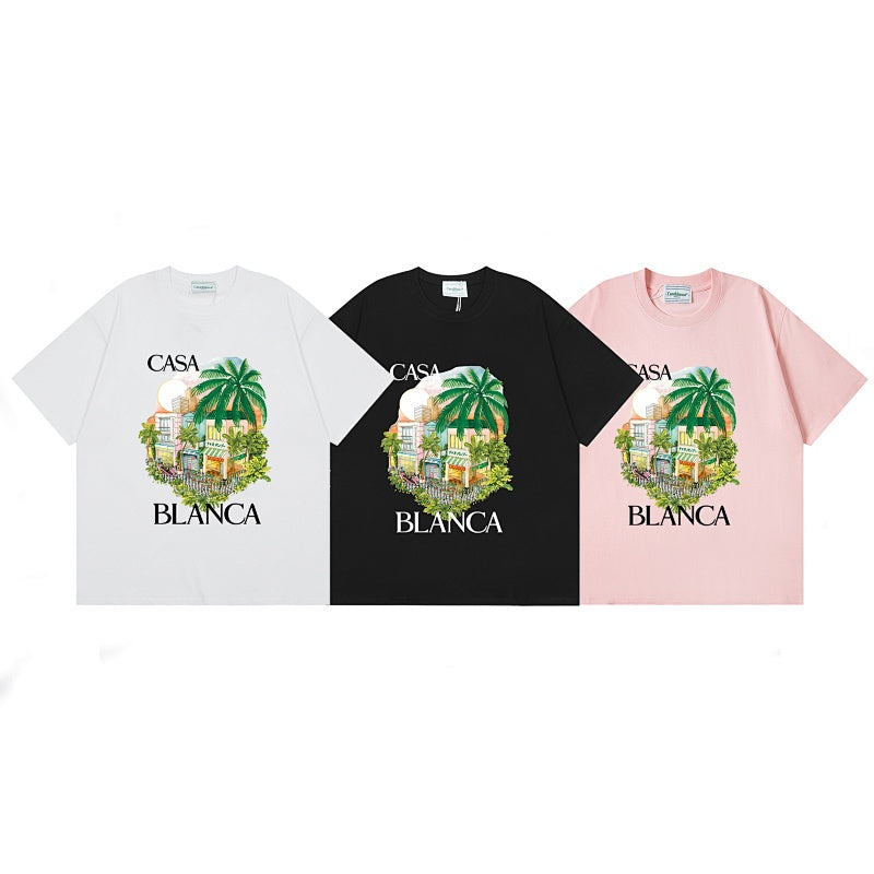 Casablanca T SHIRTS High-quality pure cotton streetwear