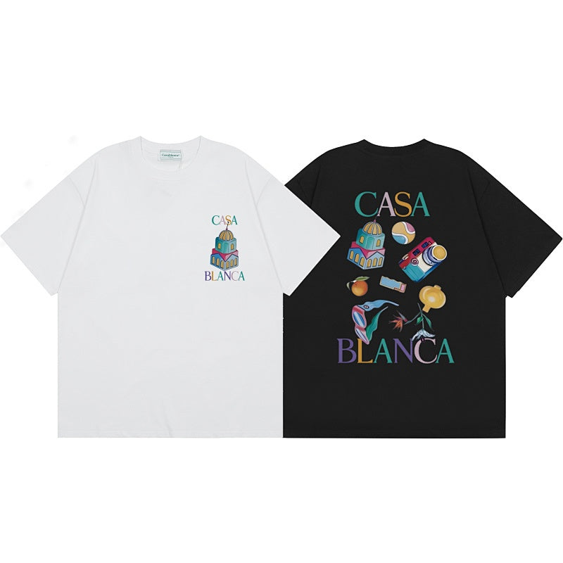 Casablanca T SHIRTS High-quality pure cotton streetwear