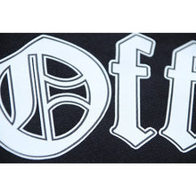OW Sanskrit alphabet arrow print hooded sweater
