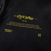 OW Bath Portrait Letter Pattern Pullover Hooded Sweater