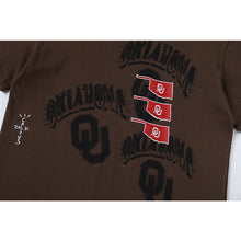 Travis Scott T Shirts x Mitchell x Ness Oklahoma Sooners Seal Short Sleeve