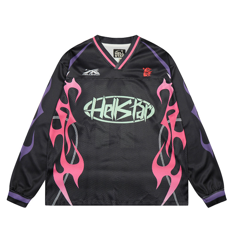 HS Long Sleeve Shirts Hip-hop loose oversize
