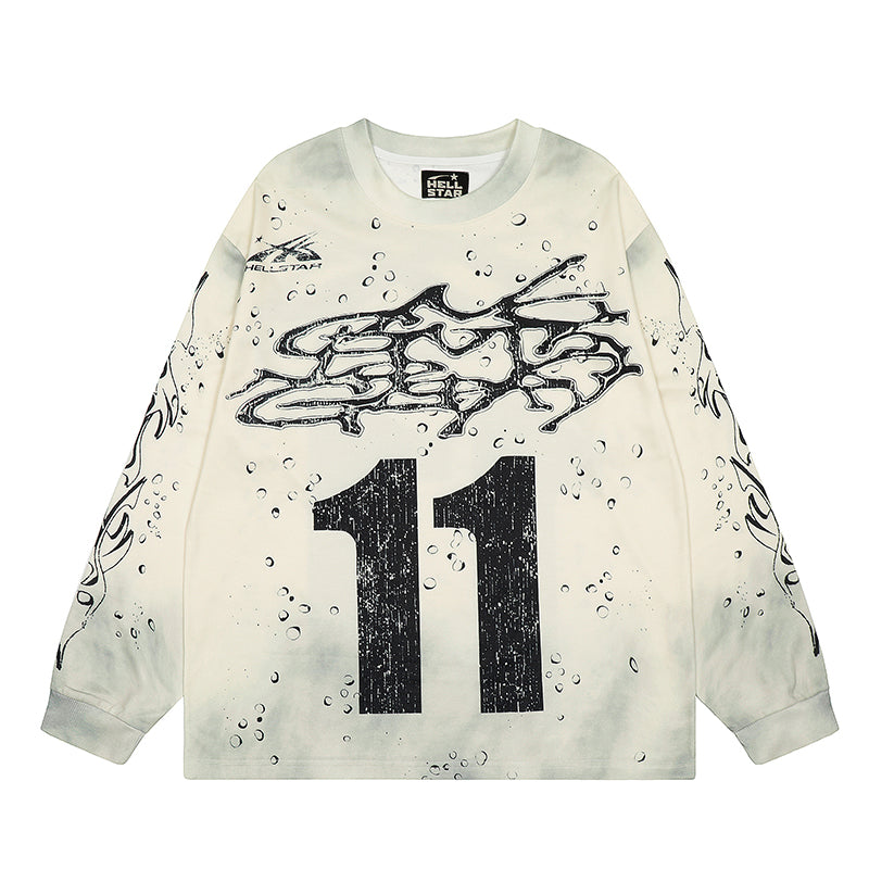 HS Long Sleeve Shirts Hip-hop loose oversize