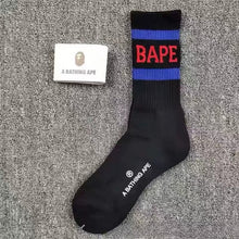 Bathing Ape Bape Socks Ape Head Towel Bottom Socks Men's and Women's Color Sports Trend Brand Long Tube Skateboard