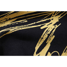 OW letter arrow print pattern pullover hooded sweater