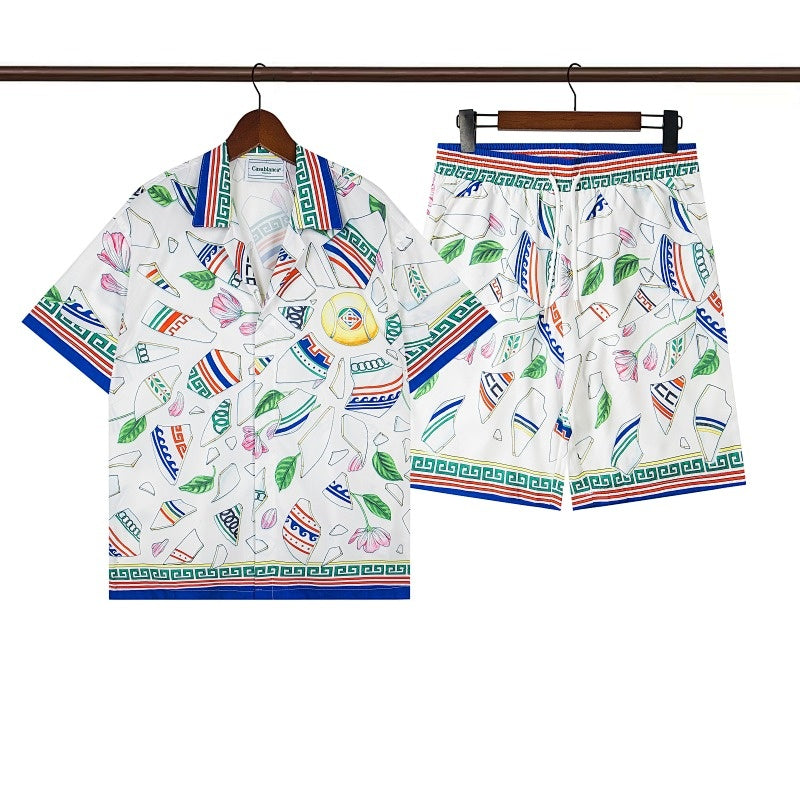 Casablanca Beach Shirt & Shorts Set Casual Summer Vacation/Travel Wear (Sold Separately)