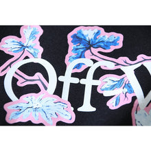 OW flower logo pattern print hooded sweater