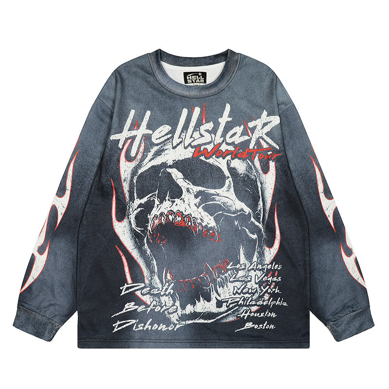 HS Long Sleeve Shirts Hip-hop loose oversize