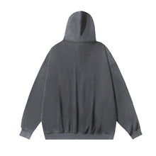 OW letter printing pattern washing water old hooded sweater