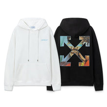 OW character oil painting arrow pattern pullover hooded sweater