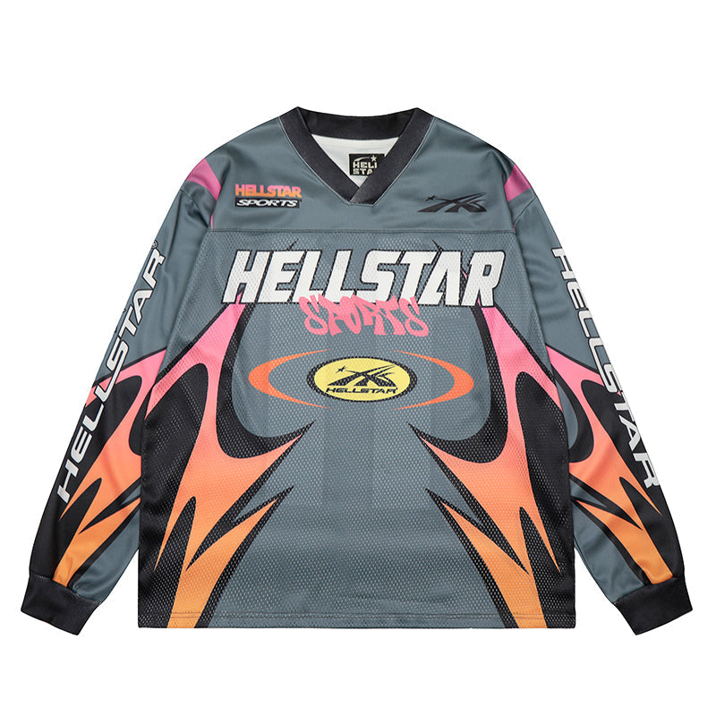 HS Long Sleeve Shirts Hip-hop loose oversize
