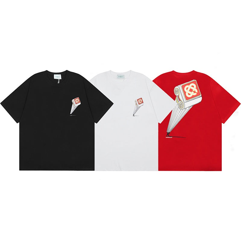 Casablanca T SHIRTS High-quality pure cotton streetwear