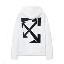 OW Irregular Letter Arrow Pattern Crew Neck Pullover Sweater