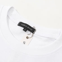 Purple T Shirts Milk Spot Printing Cotton Loose Casual Short Sleeve Men and Women