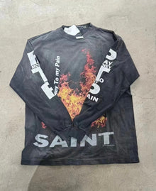 Saint Michael long sleeve shirts Premium-quality pure cotton streetwear for autumn