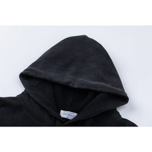 OW Angel Violin Pattern Pullover Hooded Sweater