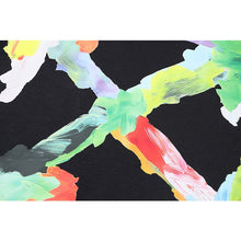 OW leaf colorful graffiti arrow print hooded sweatshirt