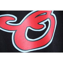 OW cartoon letter pattern print hooded sweater