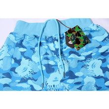 Bathing ape Bape Shorts Flame Blue Camo Shark Straight Beach Pants