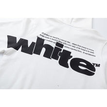 OW three-dimensional letter print pattern pullover hooded sweater