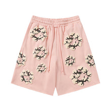 Denim Tears Shorts Yellow floral cotton