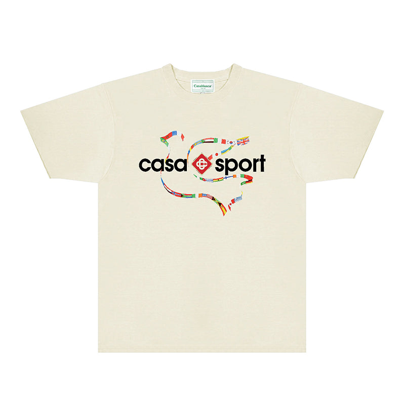 Casablanca T Shirts Street High-quality pure cotton