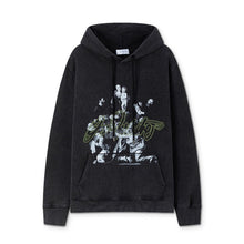 OW oil painting angel portrait pattern pullover hooded sweater