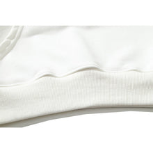 OW curved arrow pattern pullover hooded sweater