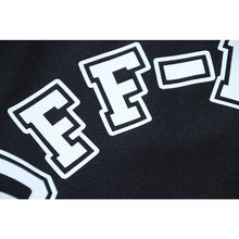 OW No. 23 OW micro-label pattern printed hooded sweater