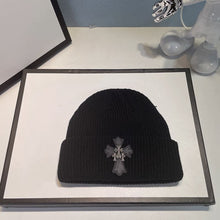CHH  Heart Beanie Vintage Cross Wool Knitted Hat