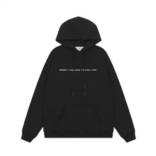 OW Swirl Flower Arrow Pattern Pullover Hooded Sweater