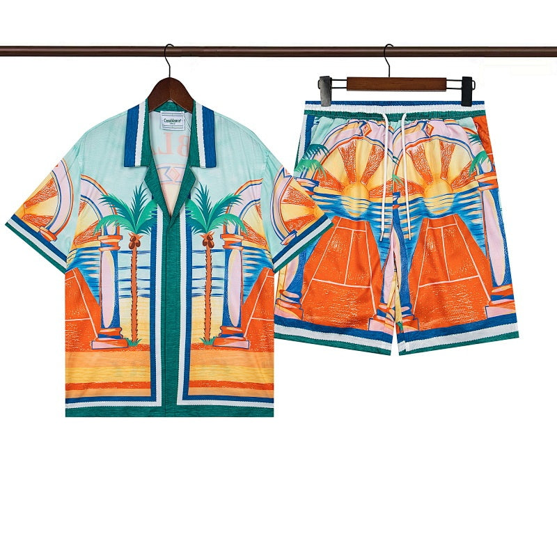 Casablanca Beach Shirt & Shorts Set Casual Summer Vacation/Travel Wear (Sold Separately)
