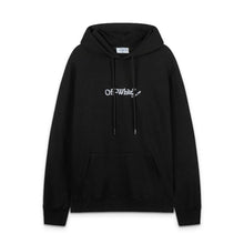OW embroidered line arrow pattern pullover hooded sweater