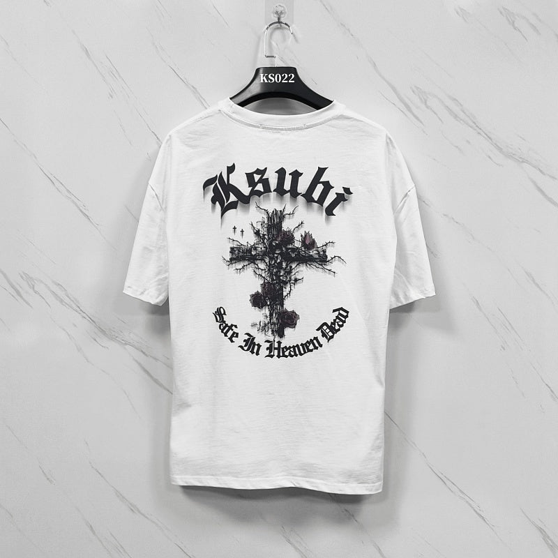 KSUBI T SHIRTS High-quality 260g 32-count double-yarn pure cotton streetwear—suitable for all seasons.