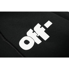 OW large letter print pattern fleece hooded sweater