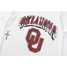 Travis Scott T Shirts x Mitchell x Ness Oklahoma Sooners Hand-Drawn Short Sleeve