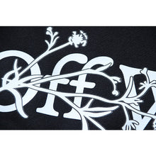 OW floral logo pattern print hooded sweater