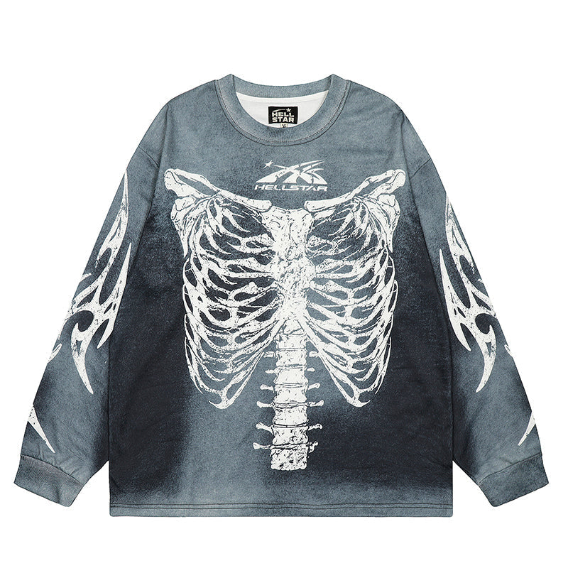 HS Long Sleeve Shirts Hip-hop loose oversize