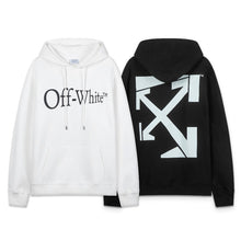 OW Irregular Letter Arrow Pattern Crew Neck Pullover Sweater