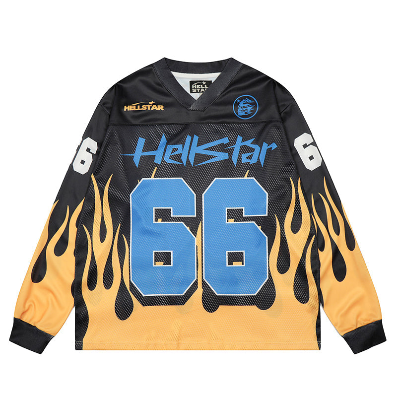 HS Long Sleeve Shirts Hip-hop loose oversize