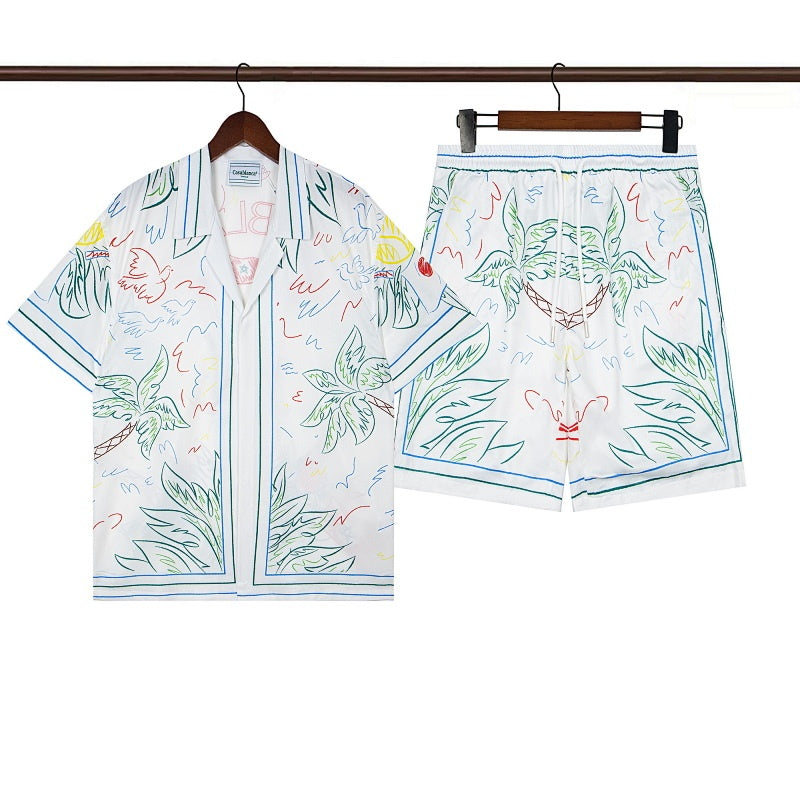Casablanca Beach Shirt & Shorts Set Casual Summer Vacation/Travel Wear (Sold Separately)