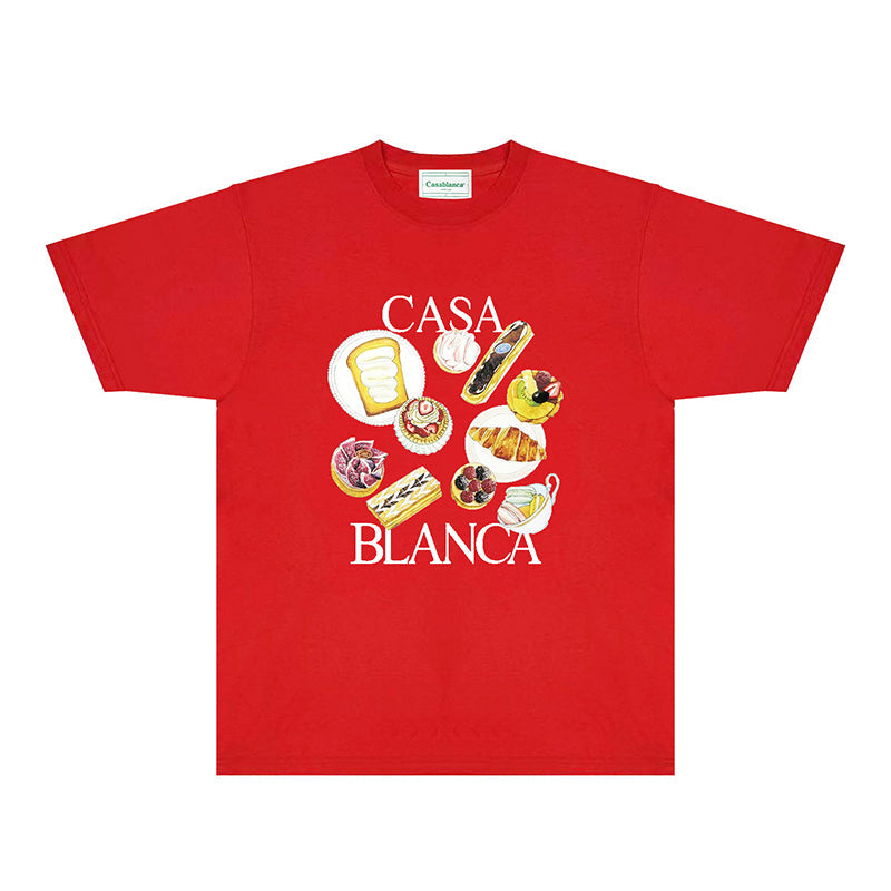 Casablanca T Shirts Street High-quality pure cotton
