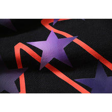 OW Star Letter Arrow Pattern Pullover Hooded Sweater
