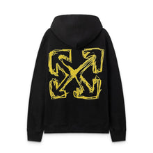 OW Whirlwind Letter Arrow Pattern Pullover Hooded Sweater