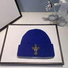 CHH  Heart Beanie Vintage Cross Wool Knitted Hat