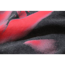 OW Red Bacchus Pattern Pullover Hooded Sweater