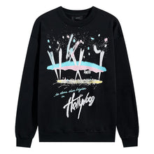 Amiri Crew-neck sweatshirt Hand-painted ink-splash style fireworks