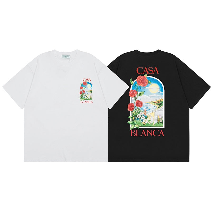 Casablanca T SHIRTS High-quality pure cotton streetwear