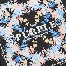 Purple T Shirts Green Vine Plant Print Cotton Casual Short Sleeve Men and Women